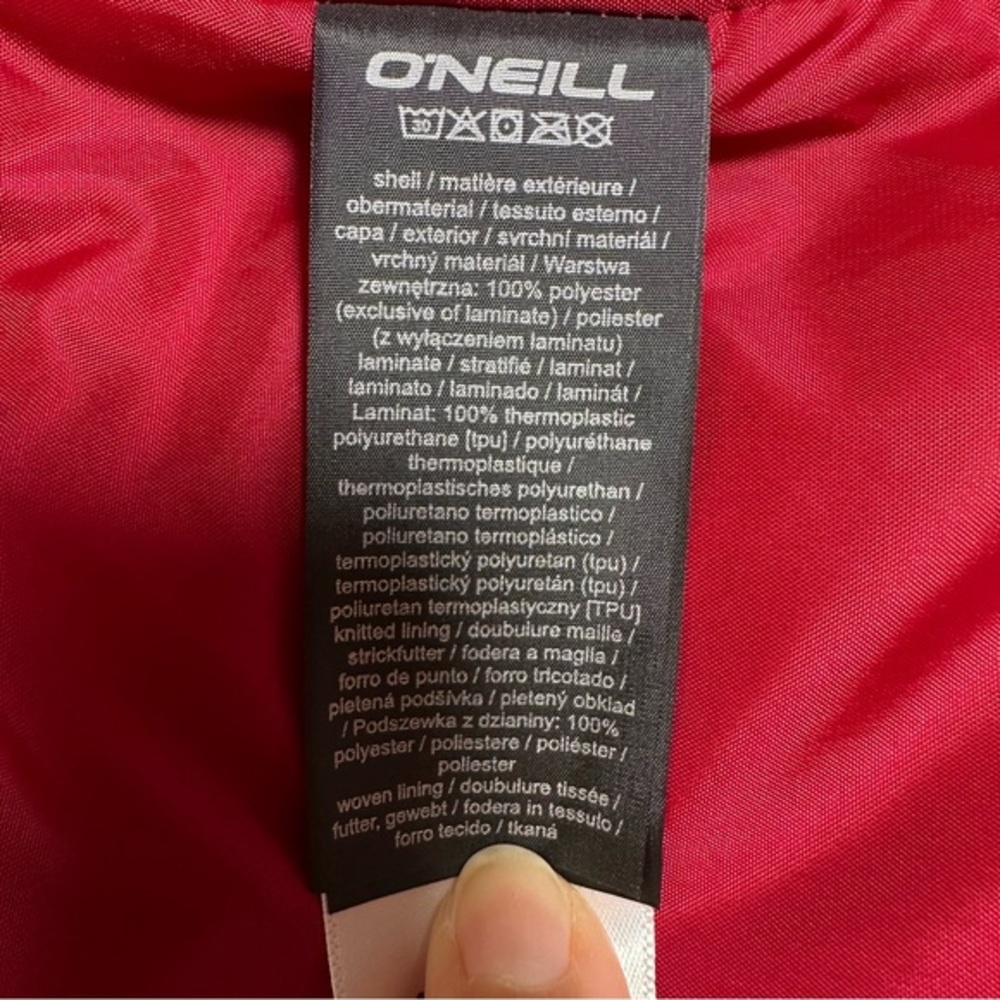 O’Neill Wavelite Ski Snowboard Jacket Womens XS Red Pink Black Floral 10K - Picture 15 of 16